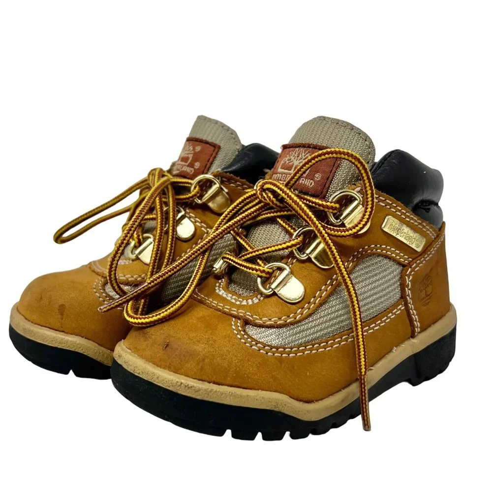 Timberland Toddler Boys Girls Size‎ 7 Field Boot Wheat Nubuck Waterproof 15845